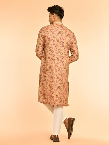 Image of DIWAS BY MANYAVAR Men's Cotton Blend Floral Printed Casual Kurta (1pc)