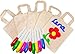 Produktbild 10x Tragetaschen, natur, zum selbst gestalten + 16 Textilmalstifte, auch als Mitgebseltüten zum Kindergeburtstag