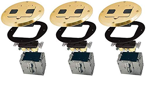 FLOOR BOX KIT ROUND YLW