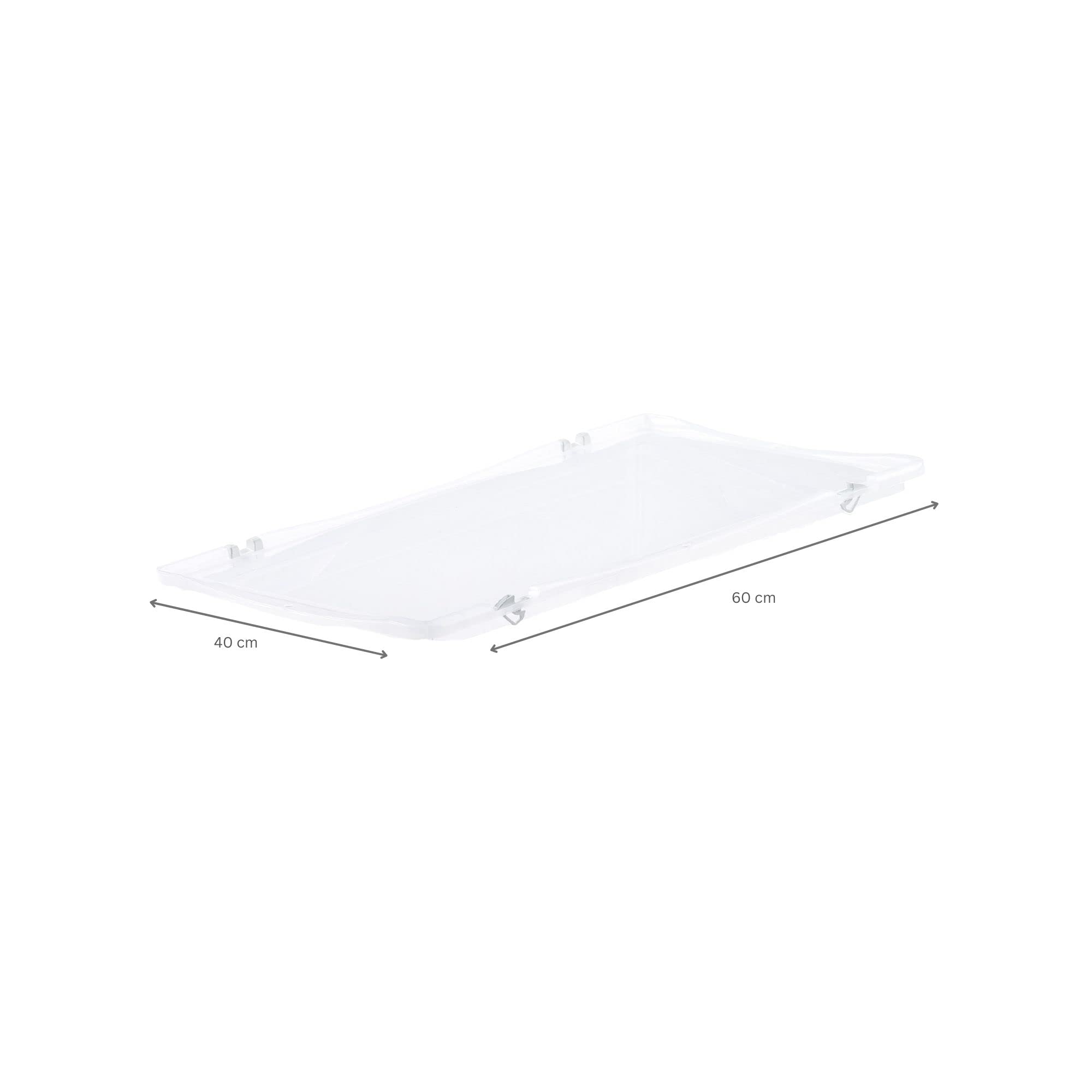 PROREGAL SuperSparSet 5x Scharnierdeckel für transparente Eurobehälter BasicLine & LightLine | BxT 40x60cm | Eurobox, Transportbox, Transportbehälter, Stapelbehälter