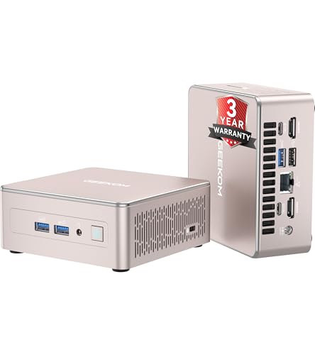 GEEKOM A5 Mini PC Business Idea Home Server/Light Gaming, AMD Ryzen 7430U, 16GB RAM(Expandable to 64GB), 512GB NVMe SSD, Windows 11 Pro Desktop Computer, Supports Quad Display/4K Video Streaming
