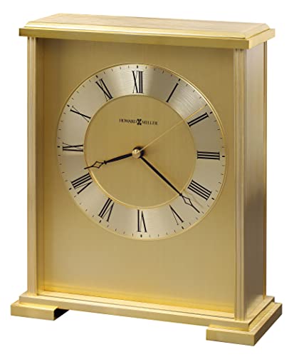 Howard Miller Exton Table Clock 645-569 – Brass Finish with Quartz Movement