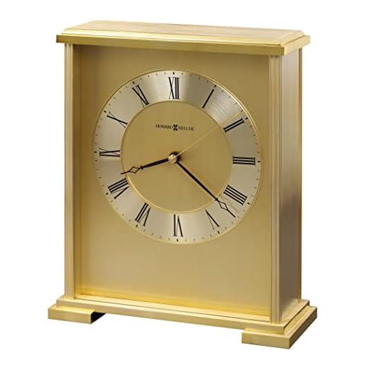 Howard Miller Exton Table Clock 645-569 – Brass Finish with Quartz Movement