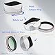 Haoge Quadratische Gegenlichtblende aus Metall für die Kamera Fujifilm Fuji X100VI, Silber mit 49 mm UV-Filter-Adapterring