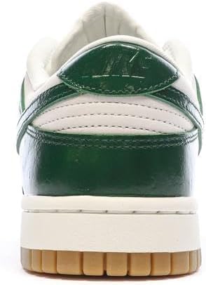 Nike Dunk Low LX Women's Shoes (HQ3462-191, White/White/Light Smoke Grey/Multi-Color), Phantom Sail Metallic Gold Gorge Green, 10.5 US