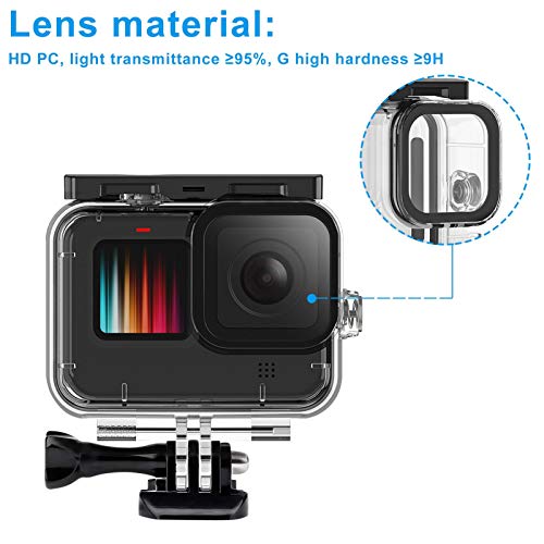 45M waterdichte hoes voor GoPro Hero 9 onderwater waterdichte beschermende behuizing Case voor GoPro 9 actiecamera met… - Afbeelding 5