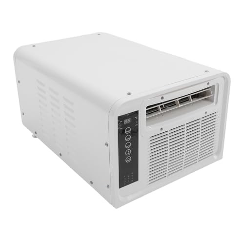 Przenośny Klimatyzator, Cicha Jednostka AC 5 w 1 Sprężarka Szybkie Ogrzewanie Chłodzenia, Inteligentne Sterowanie Głosem, 2800BTU 8 Trybów z Zdalnym Sterowaniem na Kemping,