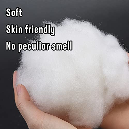 150g/5.3oz Polyester Fiber Fill Stuffing, High Resilience Fill Fiber, Pillow Filling Stuffing, Fiberfill for Crafts, Stuffed Cotton for Small Animals DIY Dolls Stuffing