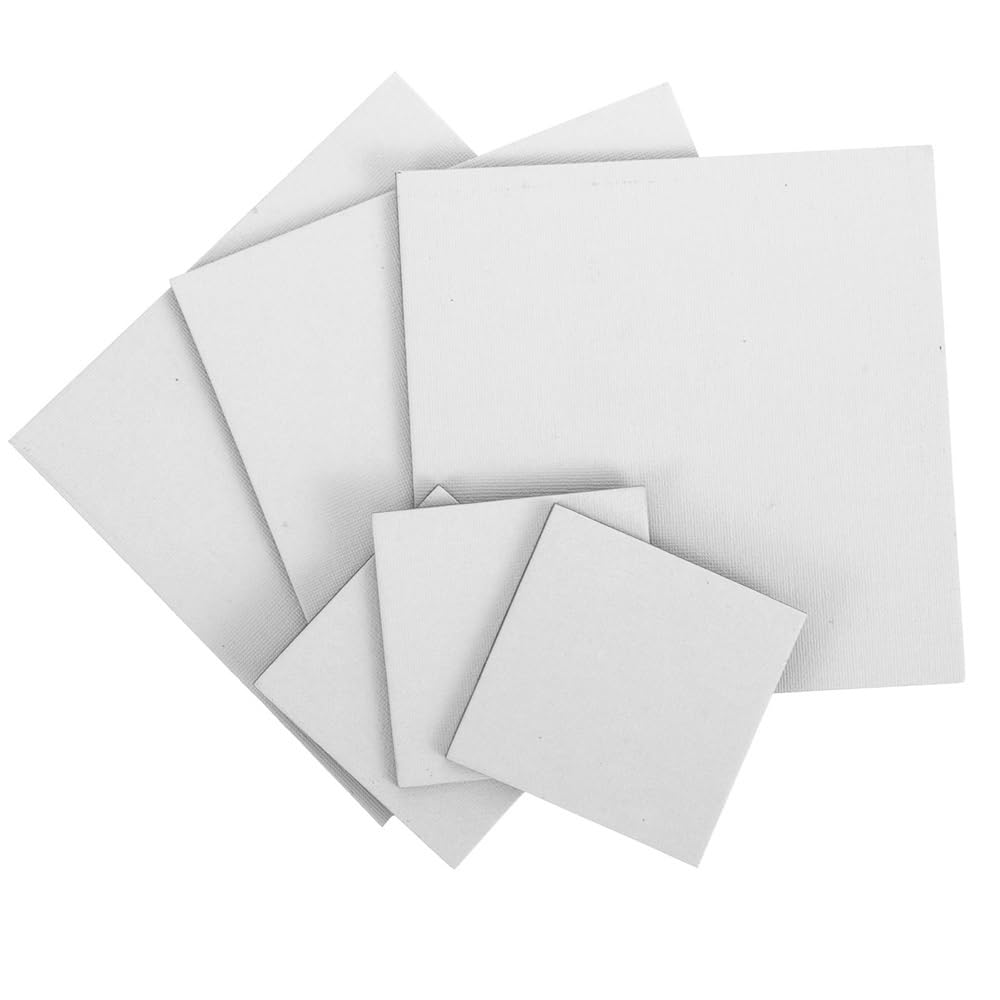 6 pannelli di tela vuoti portatili, larghezza 15 cm, fogli di forma quadrata for strumenti di pittura for artisti