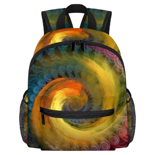 Petit sac à dos léger spirale : sac décontracté voyage avec poche gourde