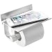 Produktbild ZWOOS Toilettenpapierhalter Ohne Bohren, Selbstklebend Toilettenpapierrollenhalter Aluminium Klopapierhalter mit Mobiler Telefon Aufbewahrungsfläche