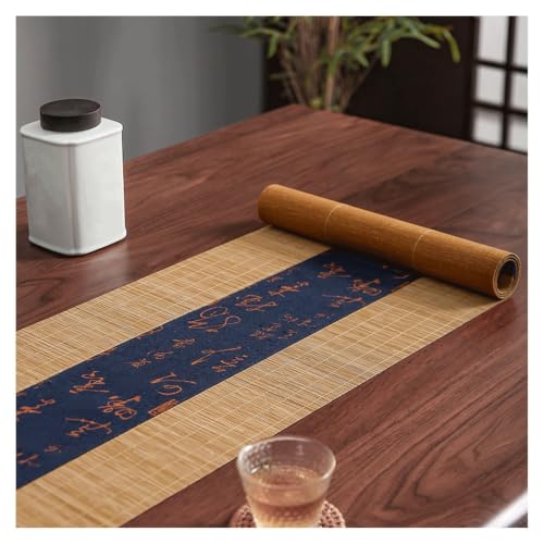 Chemin de table en bambou jaune nappe de fête rectangulaire