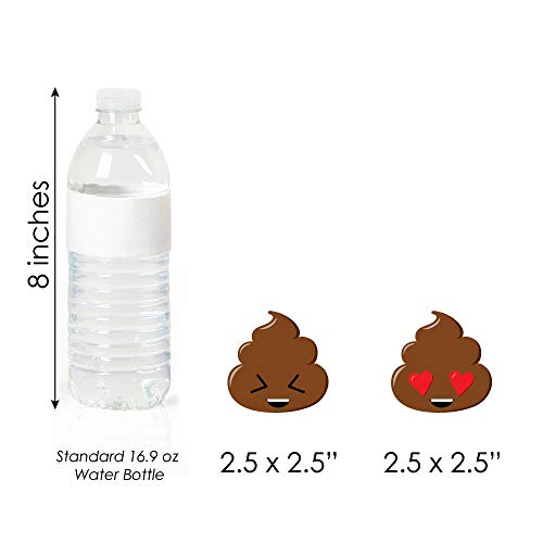 Party 'Til You're Pooped - Dessert Cupcake Toppers - Poop Emoji Party Clear Treat Picks - Set Of 24 #TOP6