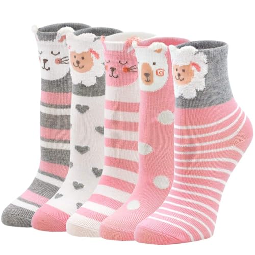 PUTUO Kinder Mädchen Socken Kindersocken: Kinder Bunte Witzige Socken...