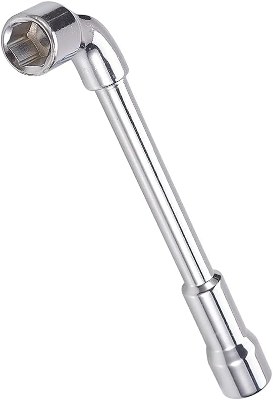 Auniwaig 16mm Metric L Shaped Hex Socket Wrench Cr-V Chrome Plated Handle Elbow Double-Head Casing Bit Holder Manuel Repair Tool For Electrician Mechanic Repair Shop