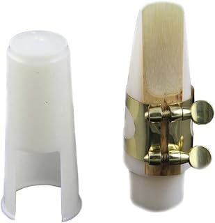 LRXIYODE clip de cabeza de saxofón Musical saxofón alto saxófono saxofón tenor boquillas para saxofones altos boquillas de saxofón clip de sujetador de boquilla de saxofón blanco
