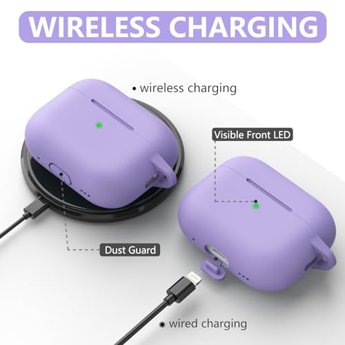 Image of Ljusmicker for AirPods Pro Case Cover with Cleaner Kit,Purple