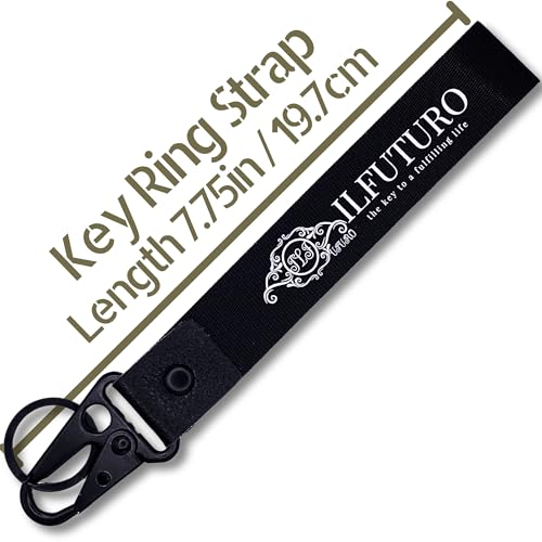 Two Tone Striped Metal Buckle Nylon Quick Release Colorful Belt Key Ring Strap, Metal Buckle4