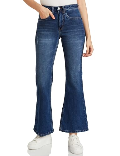 Image of Amazon Brand - Symbol Women Flared Bootcut Jeans (Mid Rise | Full Length) (Available in Plus Sizes)