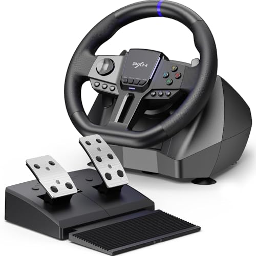 PXN Gaming Steering Wheel - 270/900° V900 GEN2 Sim Racing Wheel with Pedals Paddle Shifter - for Xbox One,Series S|X, PC, PS4, Switch