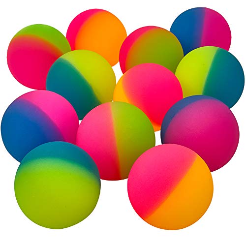 image for Bedwina Jumbo Super Bouncy Balls - (Pack of 12) 2.35 Inch Balls for Ki