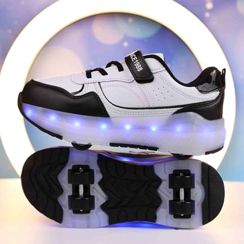 16 Modes Roller Skate Shoes with 4 Wheels, Sneakers for Kids Boys Girls Birthday Thanksgiving Christmas Day2