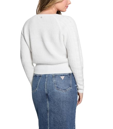 GUESS Women's Long Sleeve Rosie 4g V-Neck Sweater2
