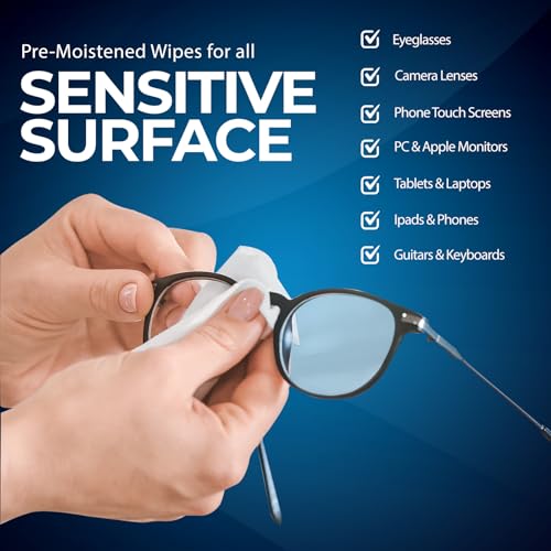 image for MED PRIDE Anti-Fog Lens and Screen Cleaning Wipes for Eyeglasses, Touc