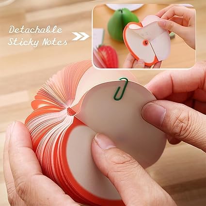 Image of Sticky Notes 3D Fruit Shape Cute Memo Pads, Colorful, 125 Pages
