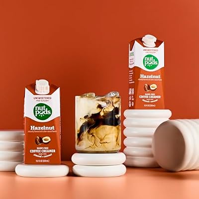 nutpods Hazelnut Creamer - Unsweetened Non Dairy Creamer Made from Almonds and Coconuts - Keto Creamer, Whole30, Gluten Free, Non-GMO, Vegan, Sugar Free, Kosher (4-Pack)