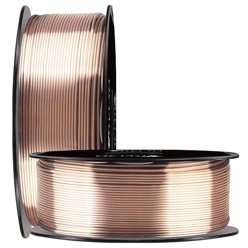 Image of TTYT3D Silk PLA Shine Chocolate Gold 3D Printer Filament, 1kg 2.2lbs Spool 1.75mm 3D Printing Material Widely Support for 3D Printer, Silk Coffee Gold PLA Pack