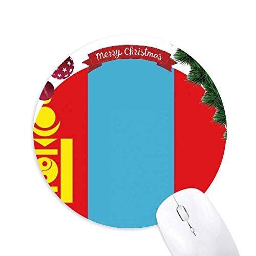 la mongolie asie pays du drapeau national tapis de souris en caoutchouc de sapin de noël