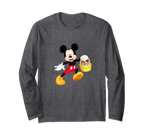 T-shirt Mickey Disney manches longues pour Pâques en coton confortable