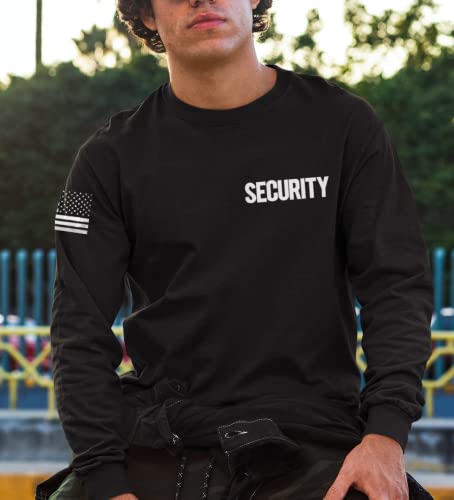 Security Sweatshirt Front Back Print Mens Staff Event Uniform Bouncer Screen Printed3