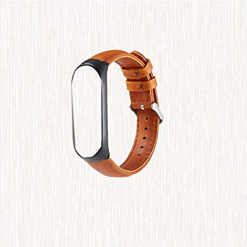 Pulseira de substituição UKCOCO compatível com Xiaomi Mi Band 4 – Pulseira de relógio de couro ajust