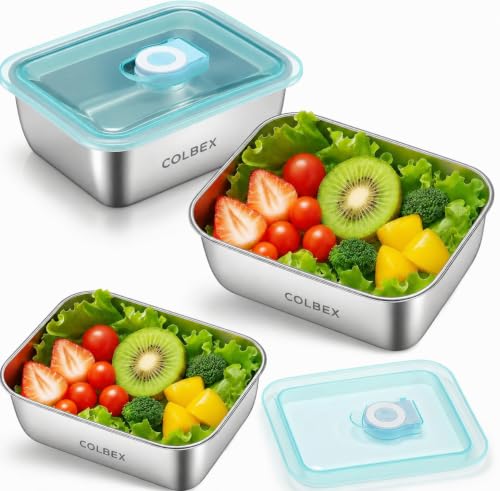 Image of Stainless Steel Food Storage Containers with Lids, Leakproof, Oven & Freezer Safe, Meal Prep & Lunch Boxes, Snack Container, Reusable Meal Prep Boxes, School, Office, Picnic (3)