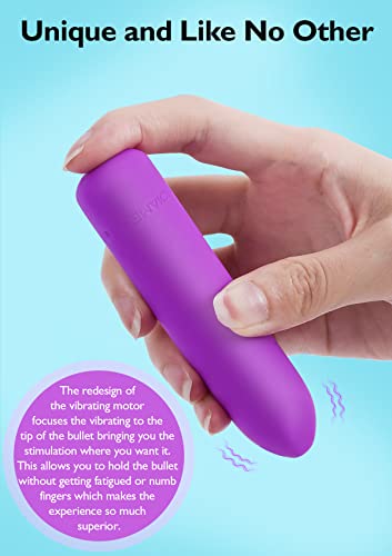Small Bullet Vibrator For Women: Waterproof Mini Clit Vibrator With 10 Modes, Full Silicone Vibrating Finger Massager For G Spot Nipple, Female Rechargeable Lipstick Vibe Sex Toy, Purple #TOP3