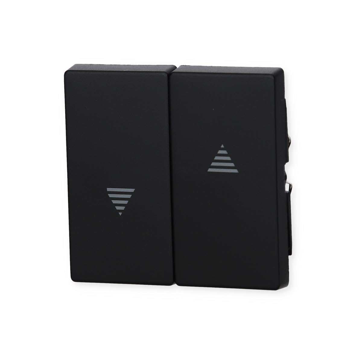Schneider Electric Merten MEG3855-0403 Rocker Switch for Roller Shutter Switch and Button, Made of Recycled Material, Matte Black, System M