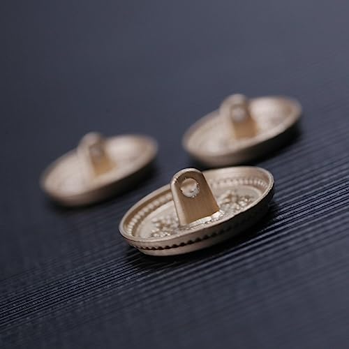 14-Piece Gold Metal Blazer Button Set - 23mm & 18mm Buttons for Men's Blazers, Suits, Sport Coats, Uniforms & Jackets