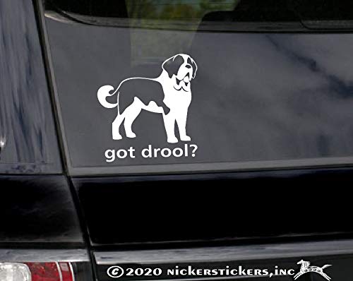 Got Drool? NickerStickers® Saint Bernard Dog Vinyl Window Decal Sticker