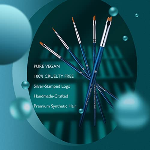 image for EIGSHOW Eyeliner Brush, 5 Pcs Eye Liner Brushes Set, Angled Eyeliner B