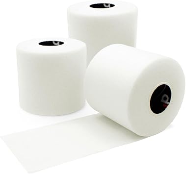 d3 Soft Foam Underwrap White 3 Rolls - 7cm x 27m Pre Wrap Sports Tape Anti-Chafe Physio Under Wrap for Ankle & Knee - Football Shin Guard Tape & Prewrap for Hair Headband