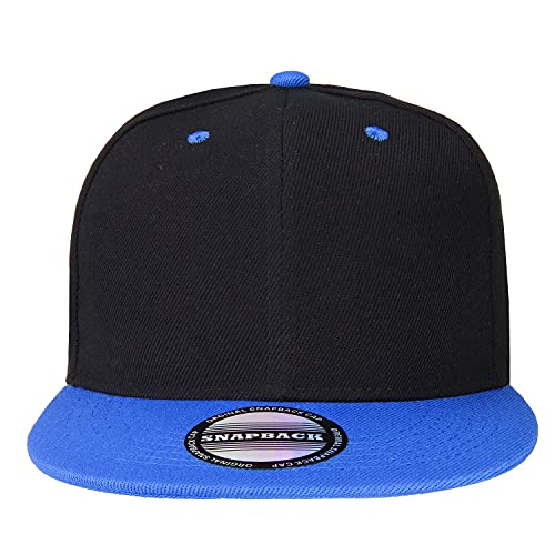 Image of Falari Wholesale 12 Pack Snapback Hat Cap Hip Hop Style Flat Bill Blank Solid Color Adjustable Size