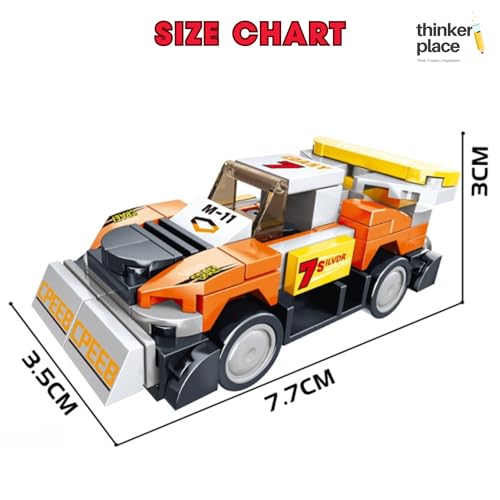 Image of 8-in-1 Super Racing Car Neon (97 Pieces) | Learn About Speed | Building Block Set for Kids Age 6+ | STEM Educational Toy | Build, Collect & Create Mega Robot | Science & Learning Toy