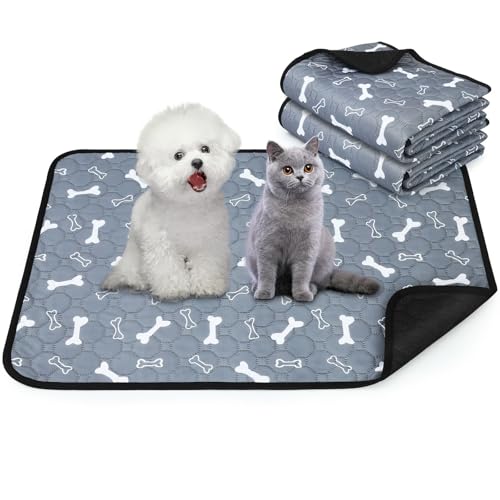Wusboo Set di 2 Tappetini Igienici per Animali ,50 x 70 cm Super Assorbenti, Impermeabili e Riutilizzabili | Perfetti per Cani, Gatti, Conigli e Porcellini d’India
