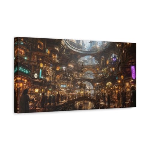 Tableau science-fiction pour salon design moderne 50x25cm