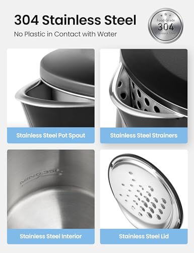 Comfee CKE17LM2APK 1.7L Double Wall Electric Tea Kettle And Kettle Water Boiler thumb #2