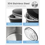 COMFEE' 1.7L Double Wall Electric Tea Kettle and Kettle Water Boiler, 100% Stainless Steel Interior & Lid & Spout, Two-Level Wide Open Lid, 1500W Fast Boiling, Auto-Off and Boil-Dry Protection - Image 4