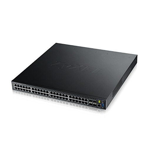Image of ZyXEL L2+ 4 10GbE SFP+ 52 Total Ports Network Switches with 48-Port Static Routing /VRRP and Redundant Power Support Gigabit (XGS3700-48) (Renewed)