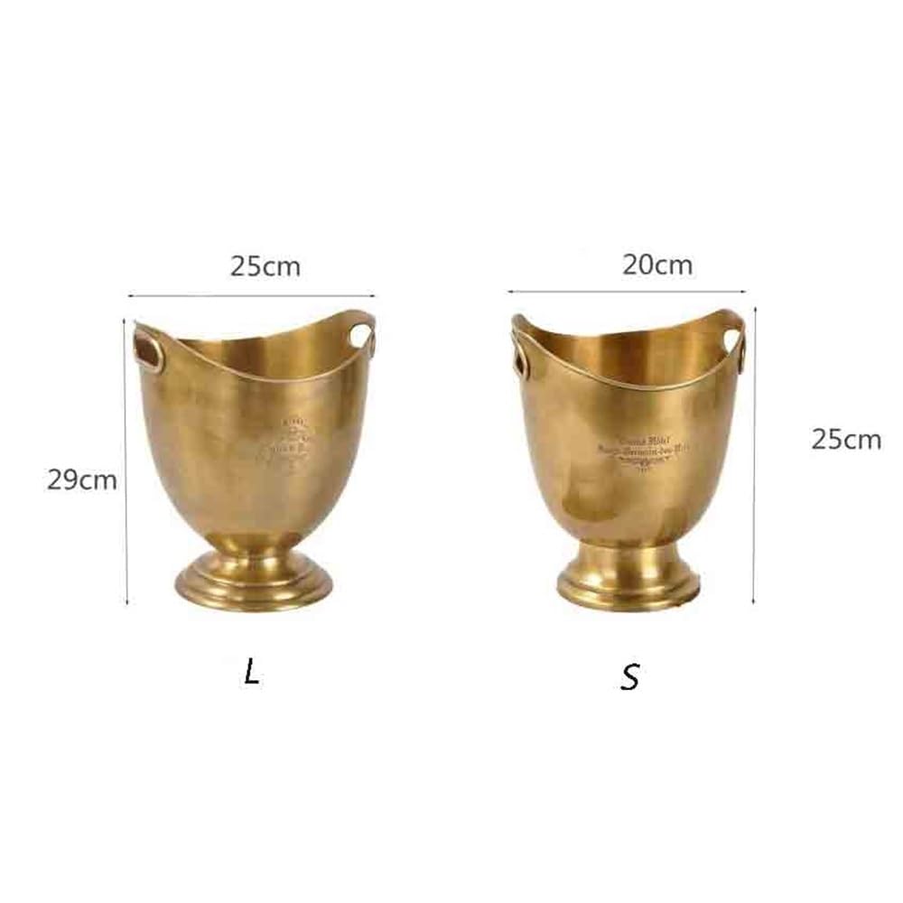 Cubo de Hielo Cubo de Hielo Cobre, Cuenco Enfriador for Vino, Bar clásico, Juego, Objetos Decorativos, Adorno, Cubo pellets Grande | Pequeño